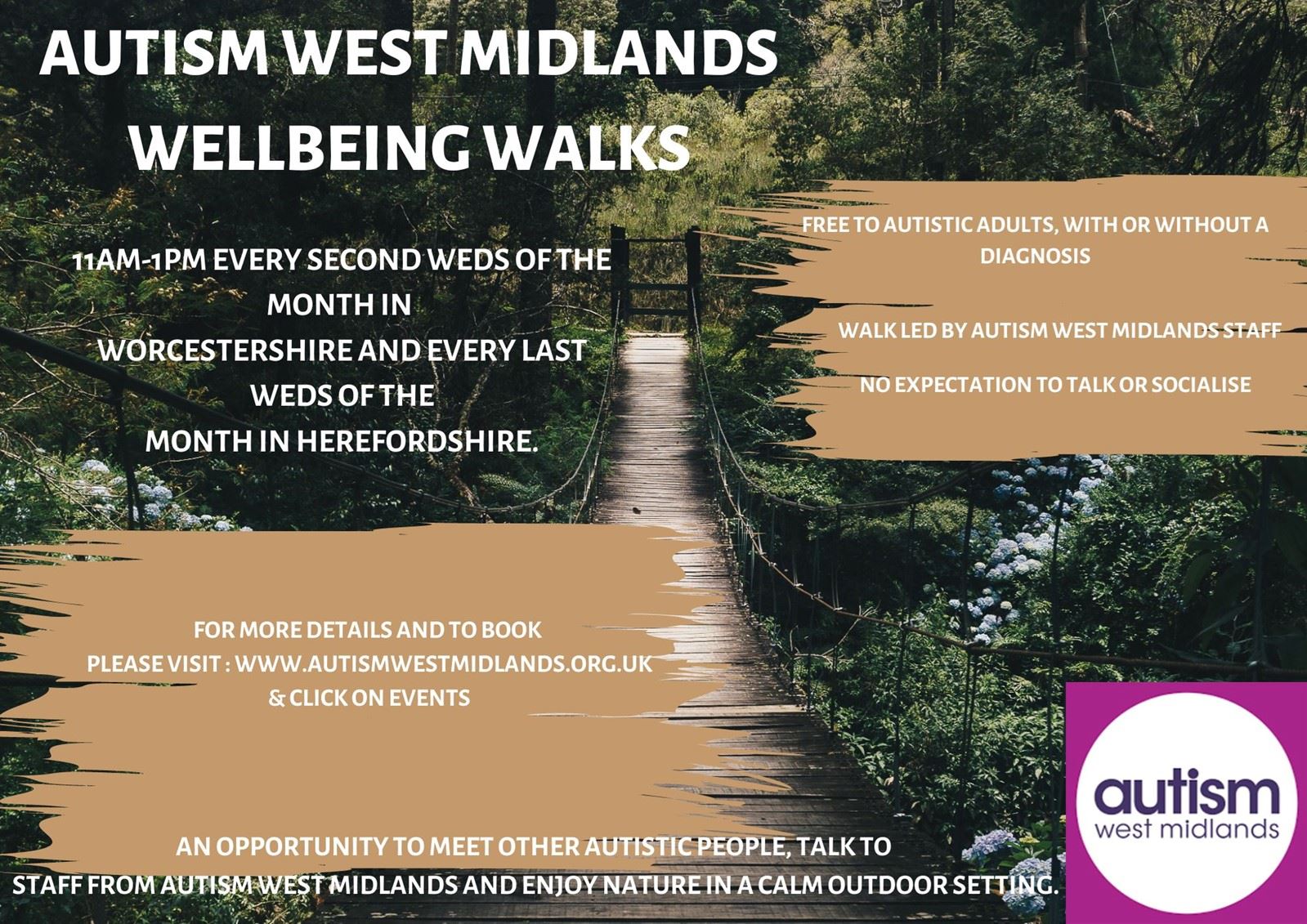 Autism well being walks poster